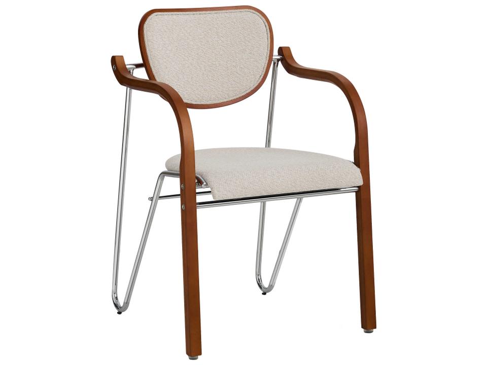 Osaka Gifu Upholstered Arm Dining Chair Plywood and Fabric