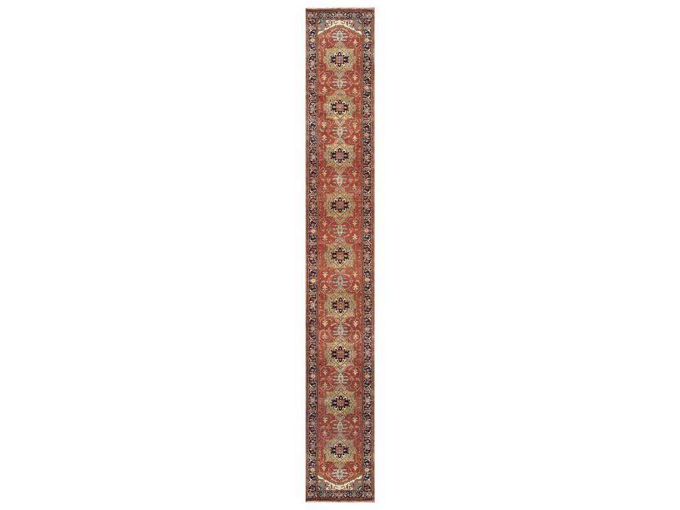 Serapi Hand-Knotted Wool Bordered Runner Area Rug