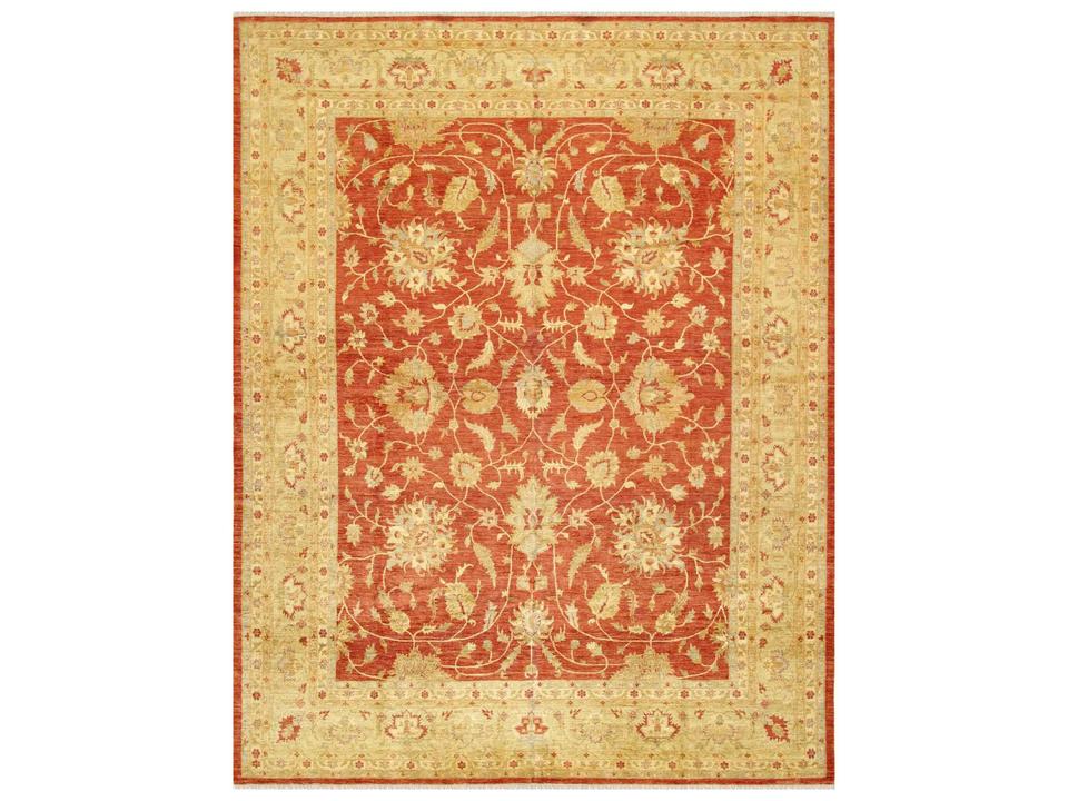 Denver Bordered Hand-Knotted Area Rug 2' 8" x 9' 3" Grey Lamb's Wool