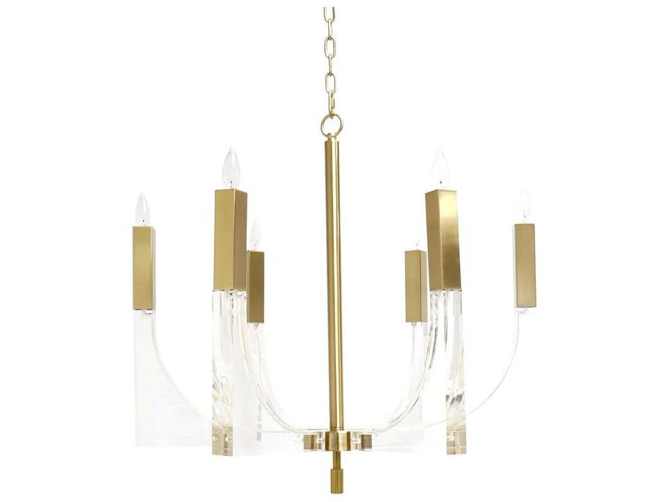 Bliss Omeara 6-Light Gold Modern Candelabra Chandelier