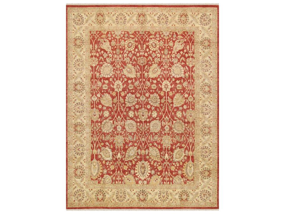 Denver 12x16 Hand-Knotted Lamb's Wool Area Rug with Bordered Design