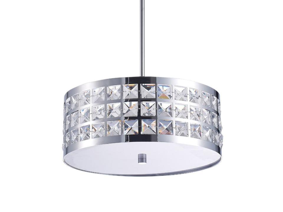 Bliss Hermoza 2-Light Silver Clear Round Pendant Light