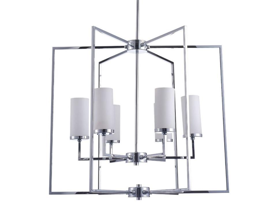 Bliss Riva 6-Light Cylinder Chandelier in Silver
