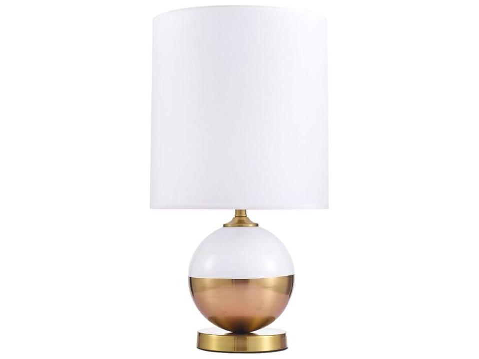 Regal Senato Modern Metal and Acrylic Table Lamp in Ivory Gold