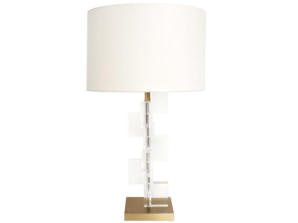 Regal Spire Clear Gold White Buffet Lamp