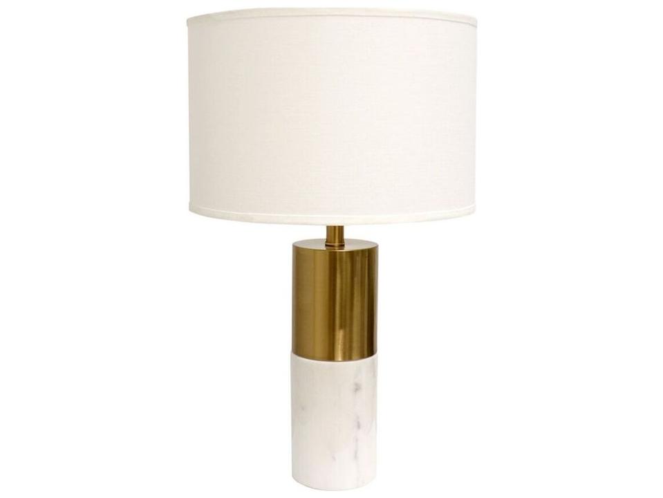 Regal Rhoda Modern Buffet Lamp with Ivory Gold Marble and Steel