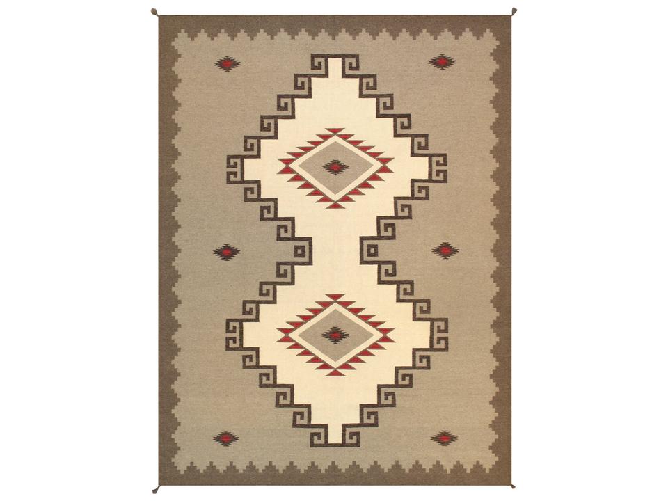 Tuscany Southwestern Hand-Knotted Wool Area Rug 4'3" x 5'11" Multicolor