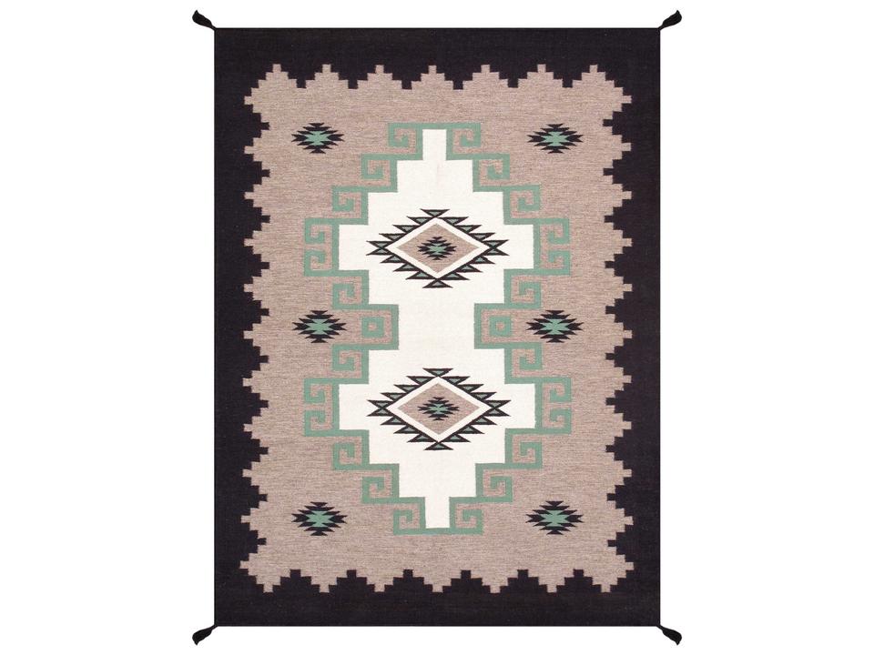 Tuscany Flatweave Southwestern Reversible Wool Area Rug 5x7