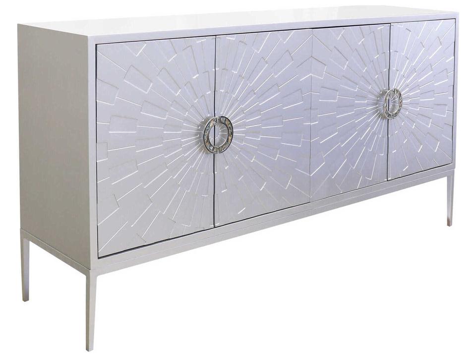 Calypso Luna Modern Silver Wood Sideboard 71 Inch