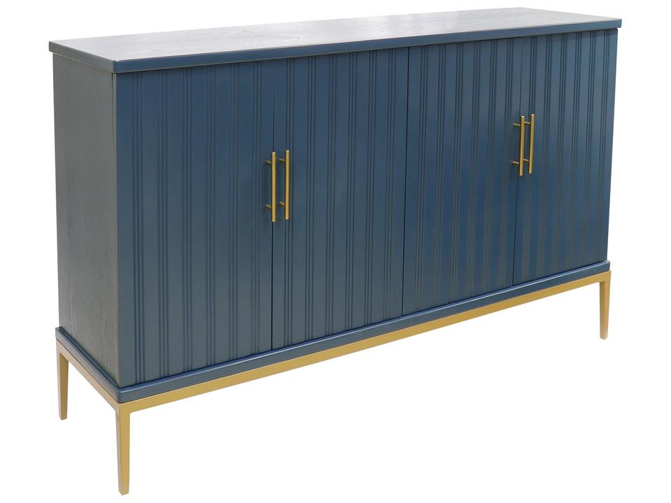 Calypso Edgar 59-Inch Sideboard with Teal and Gold Finish