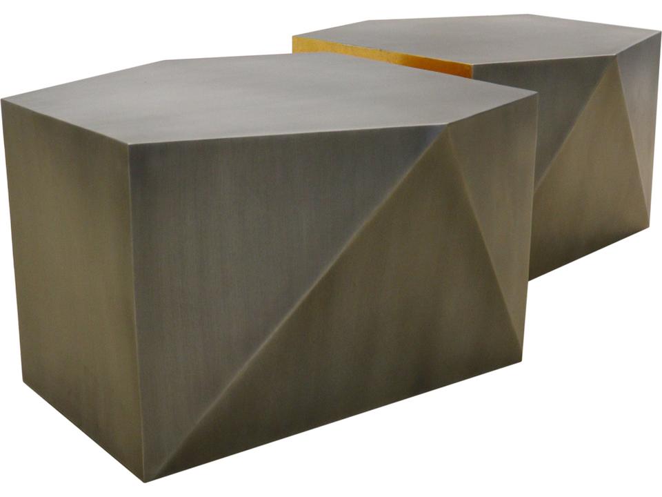 Byzantine Urban Chic Metal Grey Iron Coffee Table Set