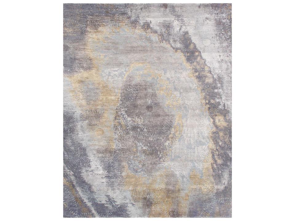 Cosmo Abstract Hand-Knotted Silk and Wool Area Rug Multi