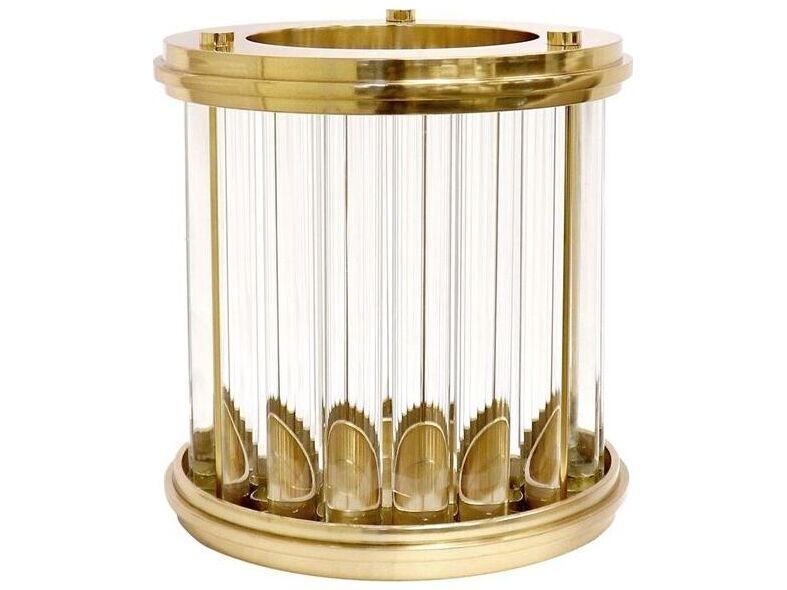 Beacon Calypso Gold Clear Lucite Hurricane Candle Holder