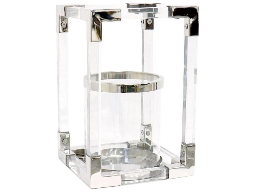 Beacon Soren Silver Clear Lantern Candle Holder