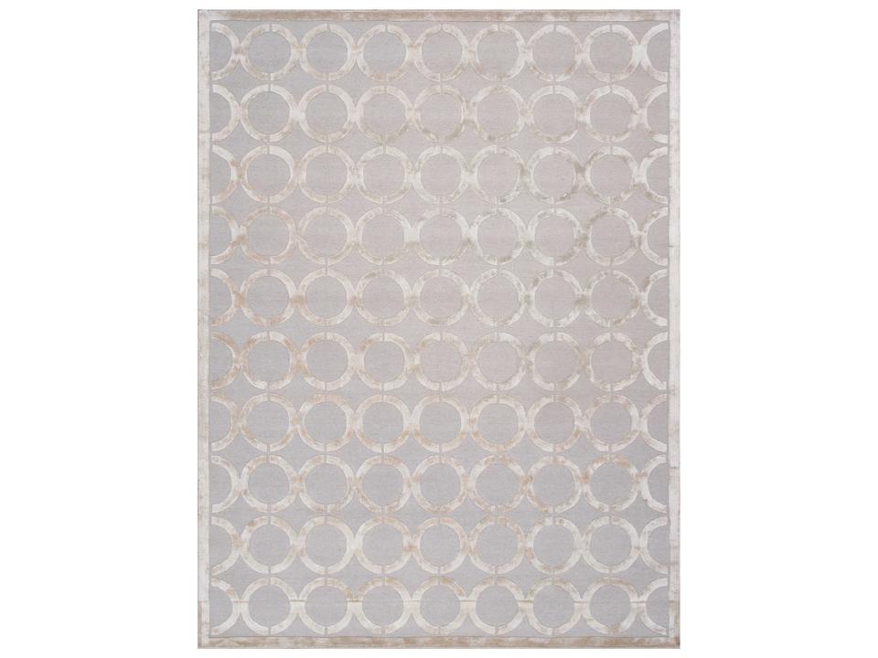 Edgy Moroccan Hand-Tufted Area Rug in Viscose and Wool