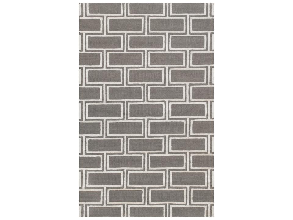 Edgy Geometric Hand-Tufted Wool and Bamboo Silk Runner Rug 2'6" x 8'