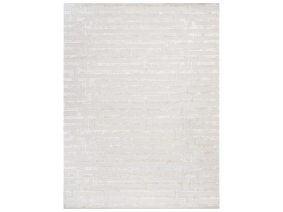 Edgy Striped Hand-Tufted Area Rug in Ivory