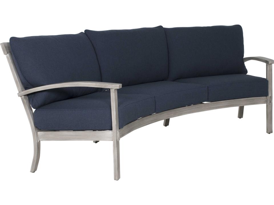 Biltmore Antler Hill Deep Seating Aluminum Crescent Outdoor Patio Sofa