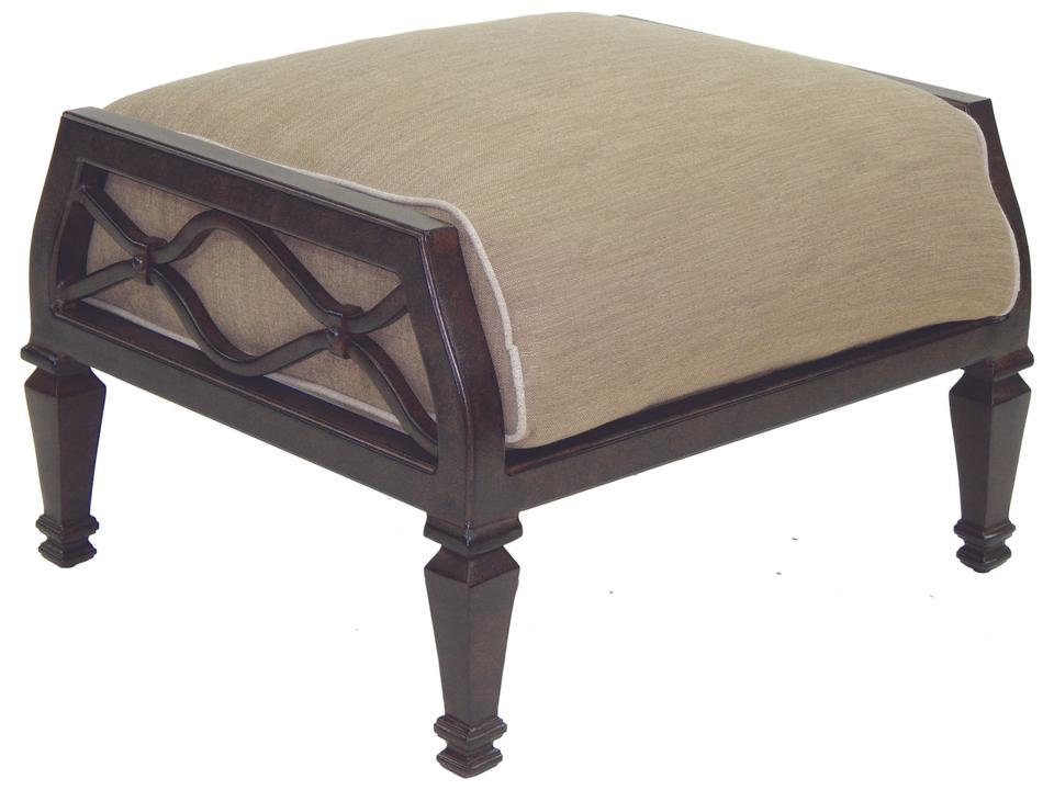 Villa Bianca Deep Seating 30 Inch Cast Aluminum Ottoman