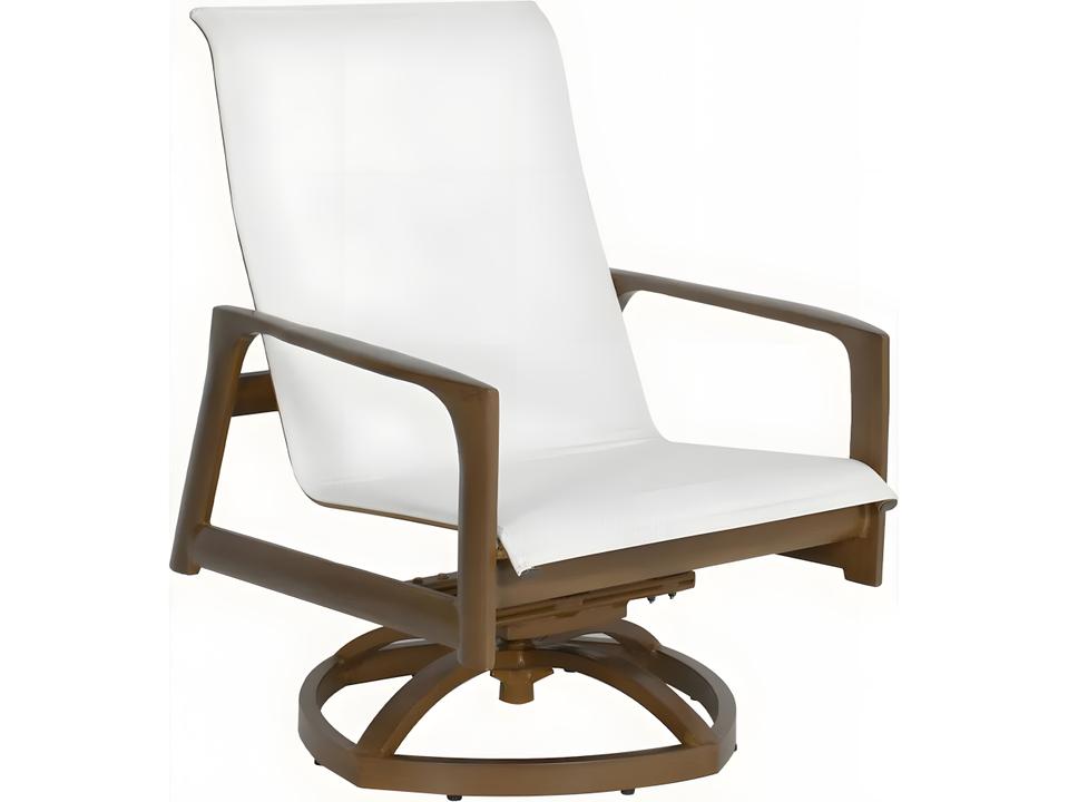 Berkeley Sling Cast Aluminum Swivel Rocker Lounge Chair