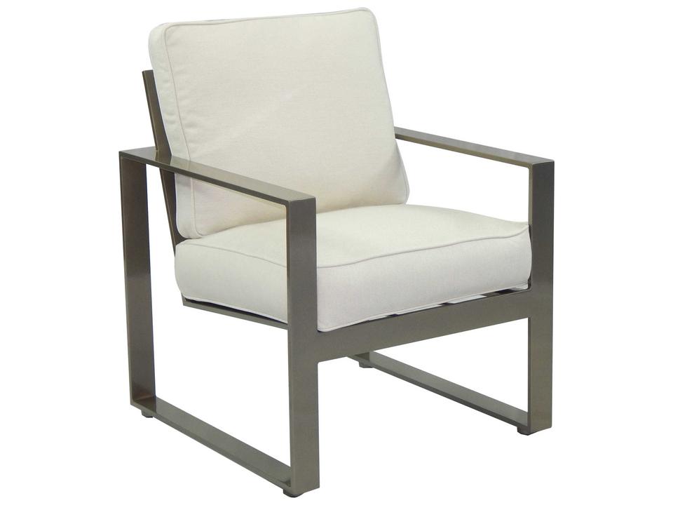 Park Place Cushion Dining Arm Chair in Cast Aluminum