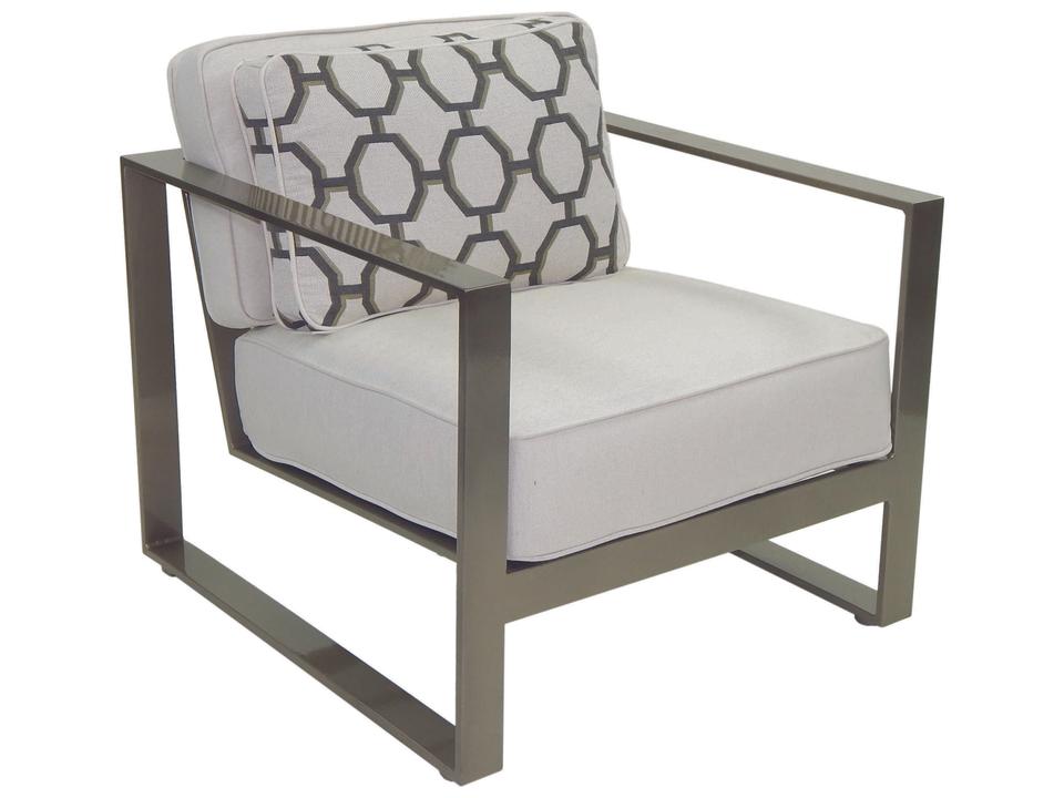 Park Place Deep Seating Cast Aluminum Lounge Chair with One Pillow