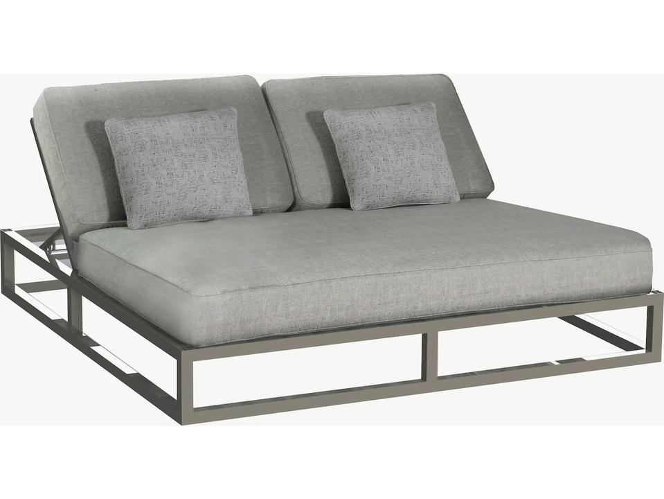 Park Place Cast Aluminum Adjustable Cushioned Sunbed
