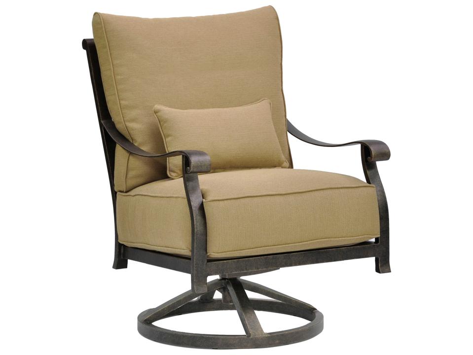 Madrid High Back Cushioned Outdoor Lounge Swivel Rocker