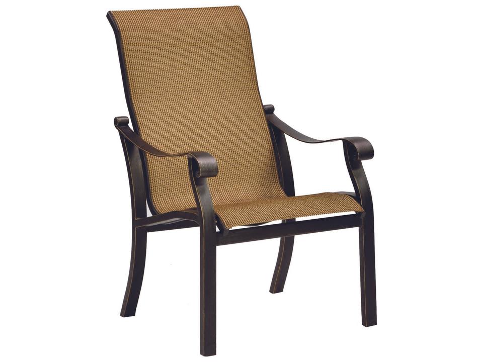 Madrid Cast Aluminum Sling Dining Arm Chair