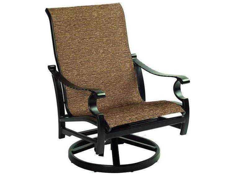 Monterey Sling Dining Cast Aluminum Swivel Rocker Outdoor Chair