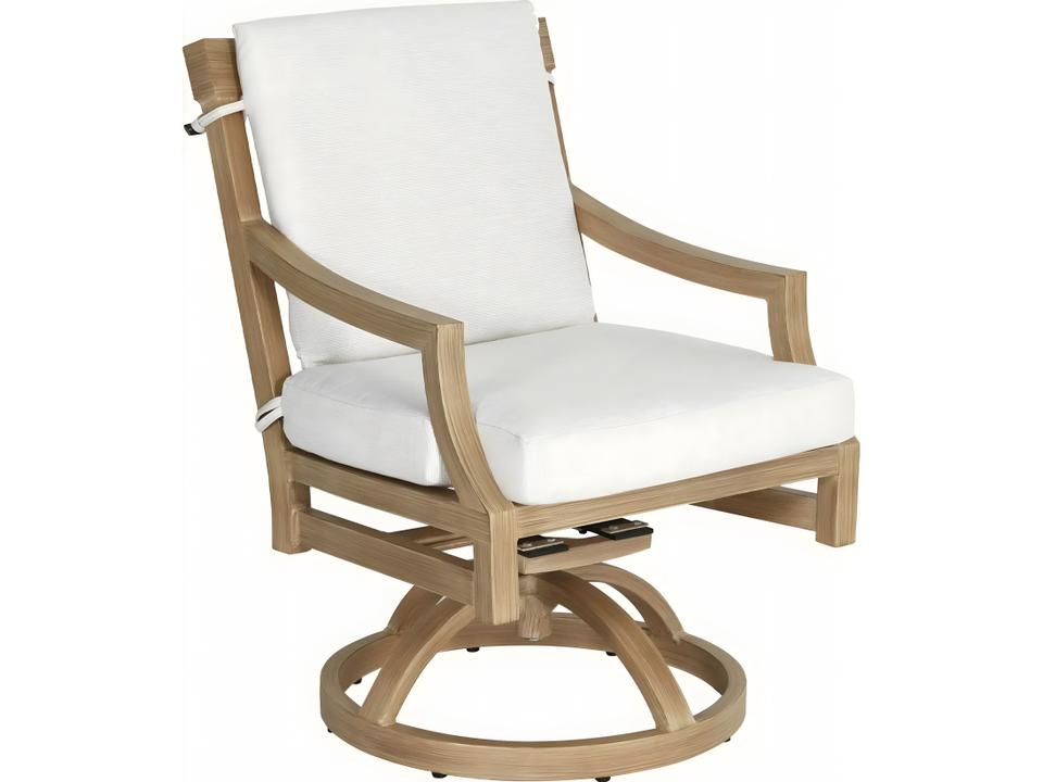 Nicoya Formal Cast Aluminum Swivel Rocker Dining Arm Chair