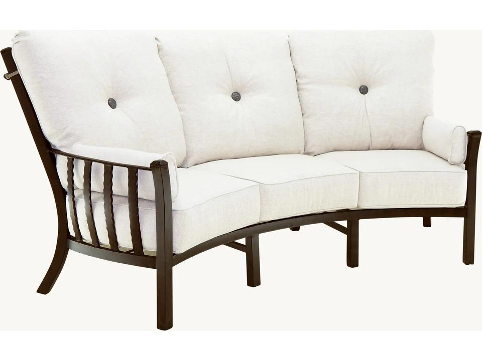 Santa Fe Cast Aluminum Ultra High Back Crescent Sofa