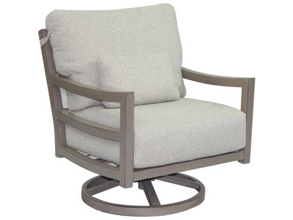 Roma Deep Seating Swivel Rocker Lounge Chair with One Kidney Pillow