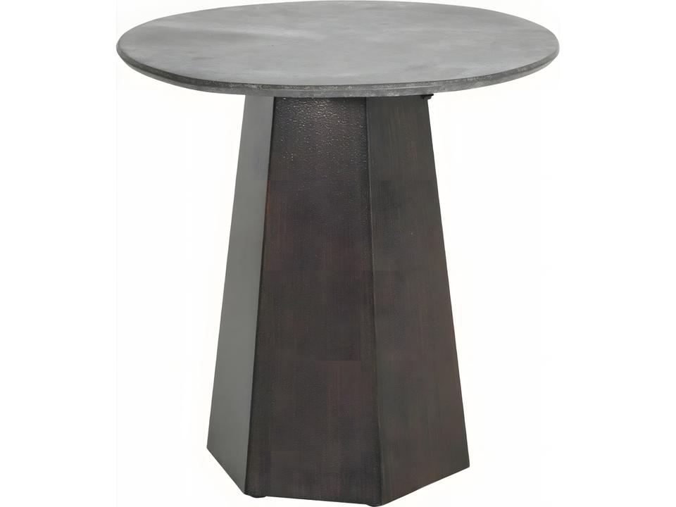 Nicoya 20-Inch Elliptical Outdoor Occasional Table in Cast Aluminum