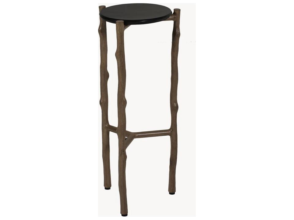 Twig Round Drink Table in Aluminum with Metal Top
