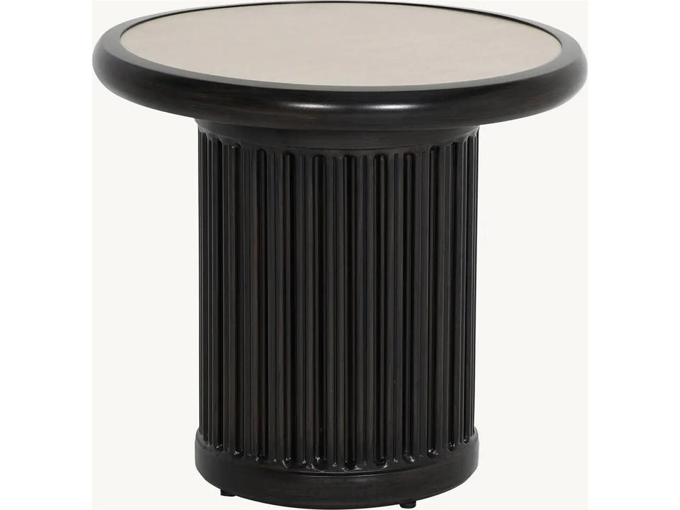 Samara Round Outdoor Side Table Aluminum