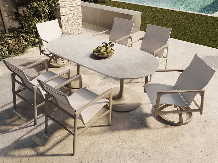 Berkeley Sling Aluminum Outdoor Dining Set