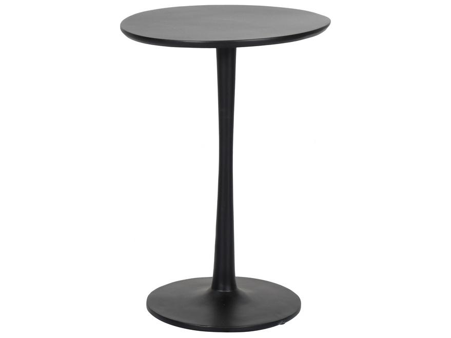 Tulip 16-Inch Elliptical Outdoor Side Table in Cast Aluminum