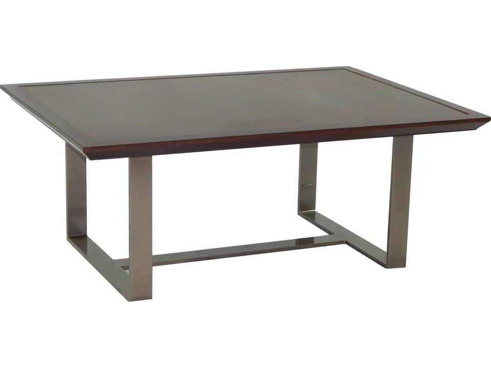Moderna 30 x 42 Inch Rectangular Cast Aluminum Coffee Table