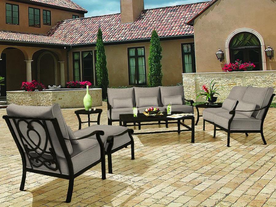 Madrid Deep Seating Cast Aluminum Outdoor Lounge Set