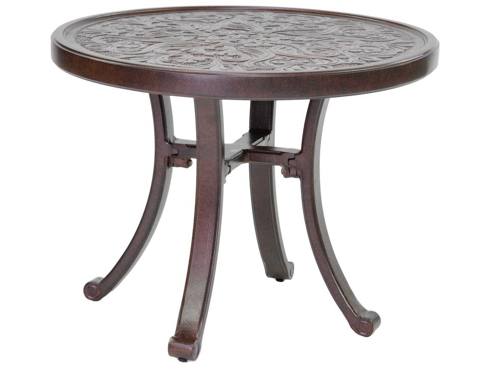 Vintage Round Occasional Table in Cast Aluminum