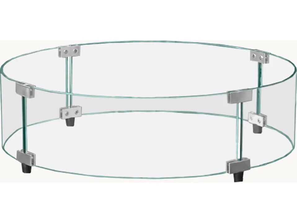 Round Glass Wind Guard for 48-Inch Fire Pits