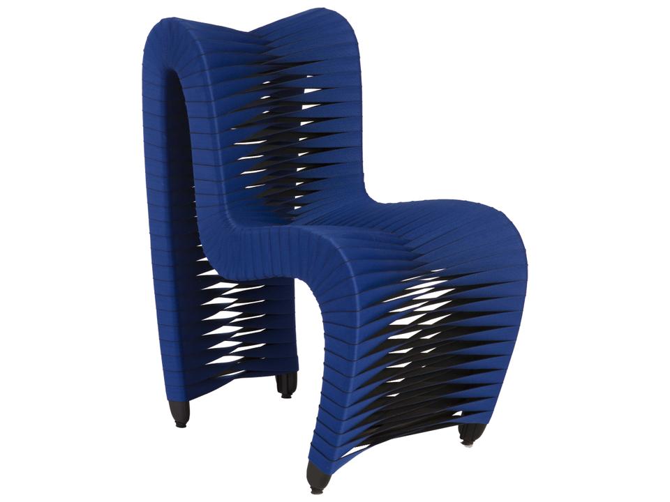 Seat Belt Black Upholstered Side Dining Chair
