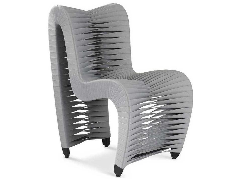 Seat Belt Gray Upholstered Side Dining Chair