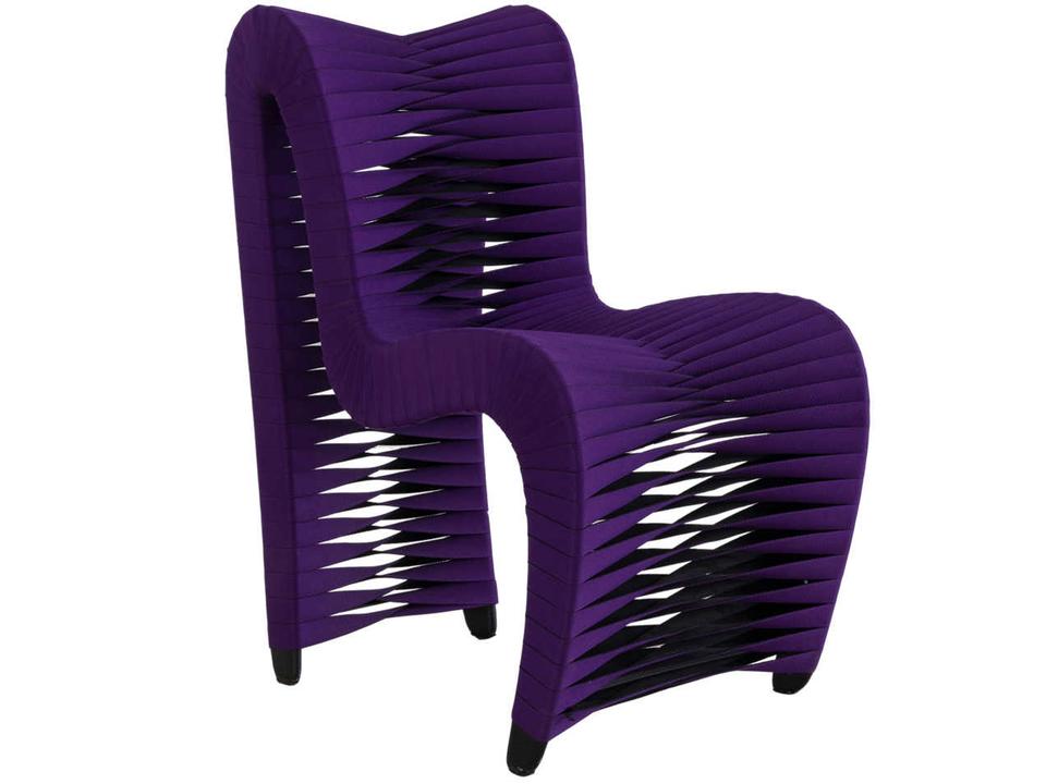 Seat Belt Purple Upholstered Side Dining Chair