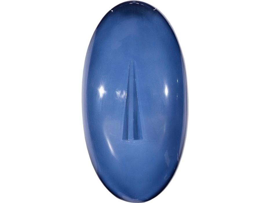 Cycladic Blue Oval Glass Wall Art Sculpture