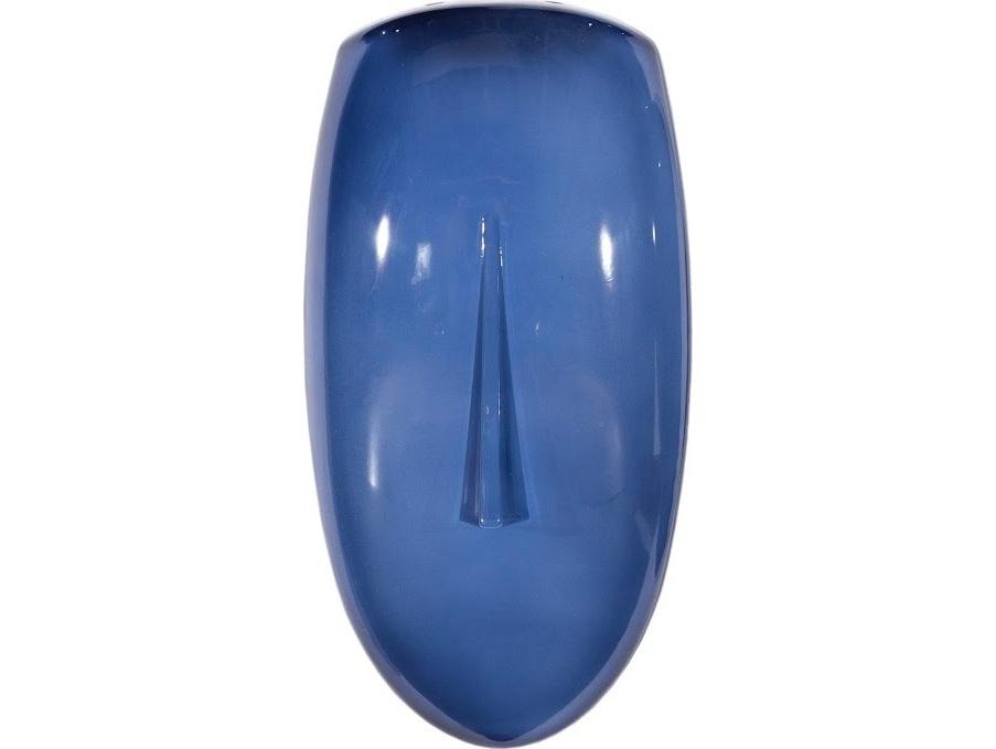 Cycladic Blue Concave Glass Wall Art