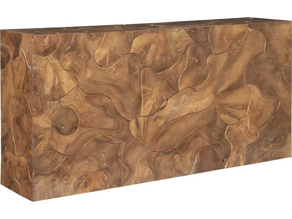 Rectangular Wood Natural Console Table