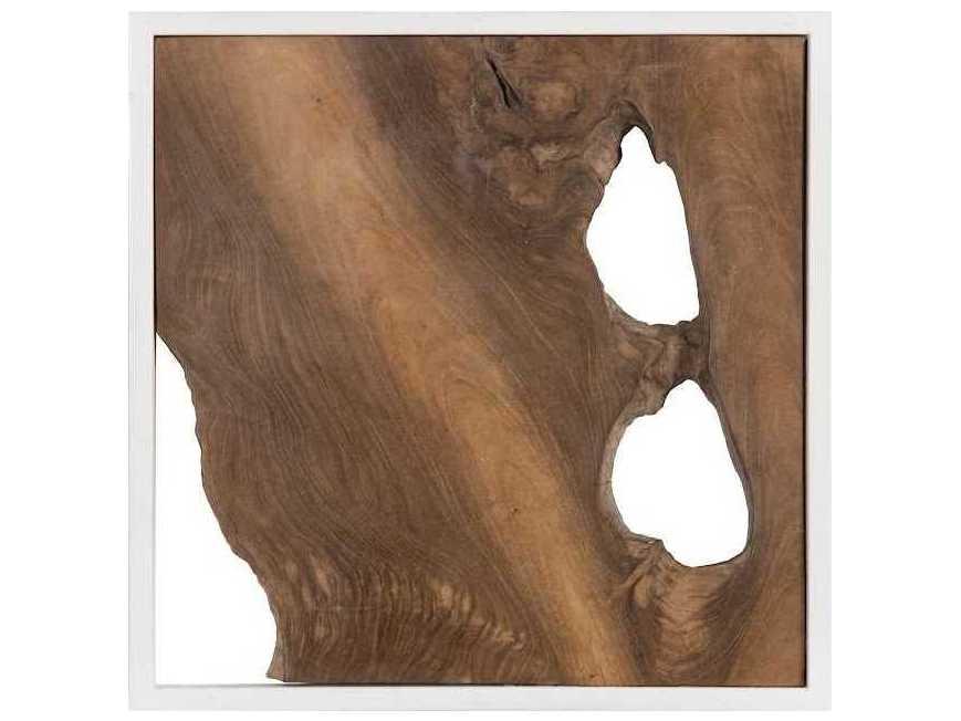 Framed Slice Wall Tile Teak Wood Wall Decor