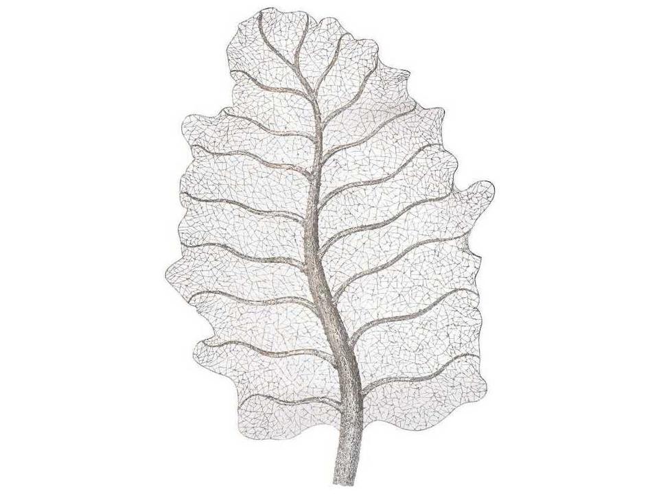 Metallurgy Leaf Wall Art in Stainless Steel